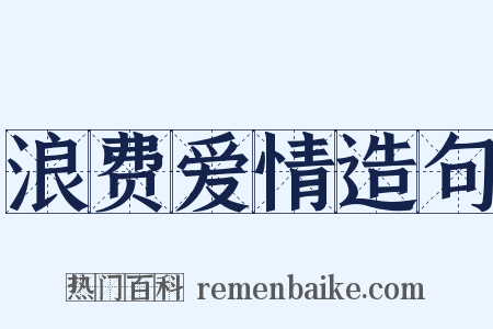 浪费爱情造句是什么意思的图片